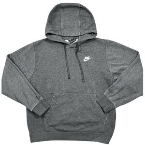 Nike Sportswear Club Fleece Hoodie Small Gray Pullover Sweatshirt Men’s
